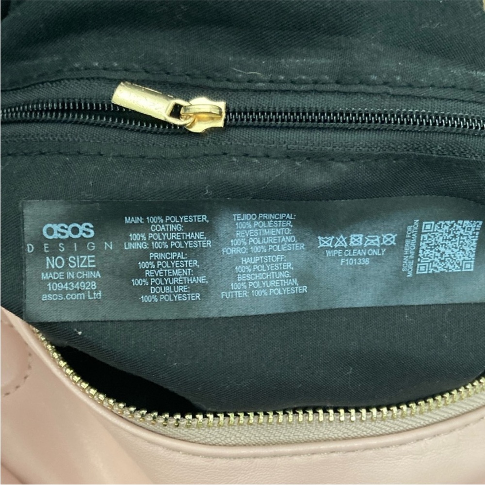ASOS Pink Vegan Leather Shoulder Bag - Picture 6 of 7